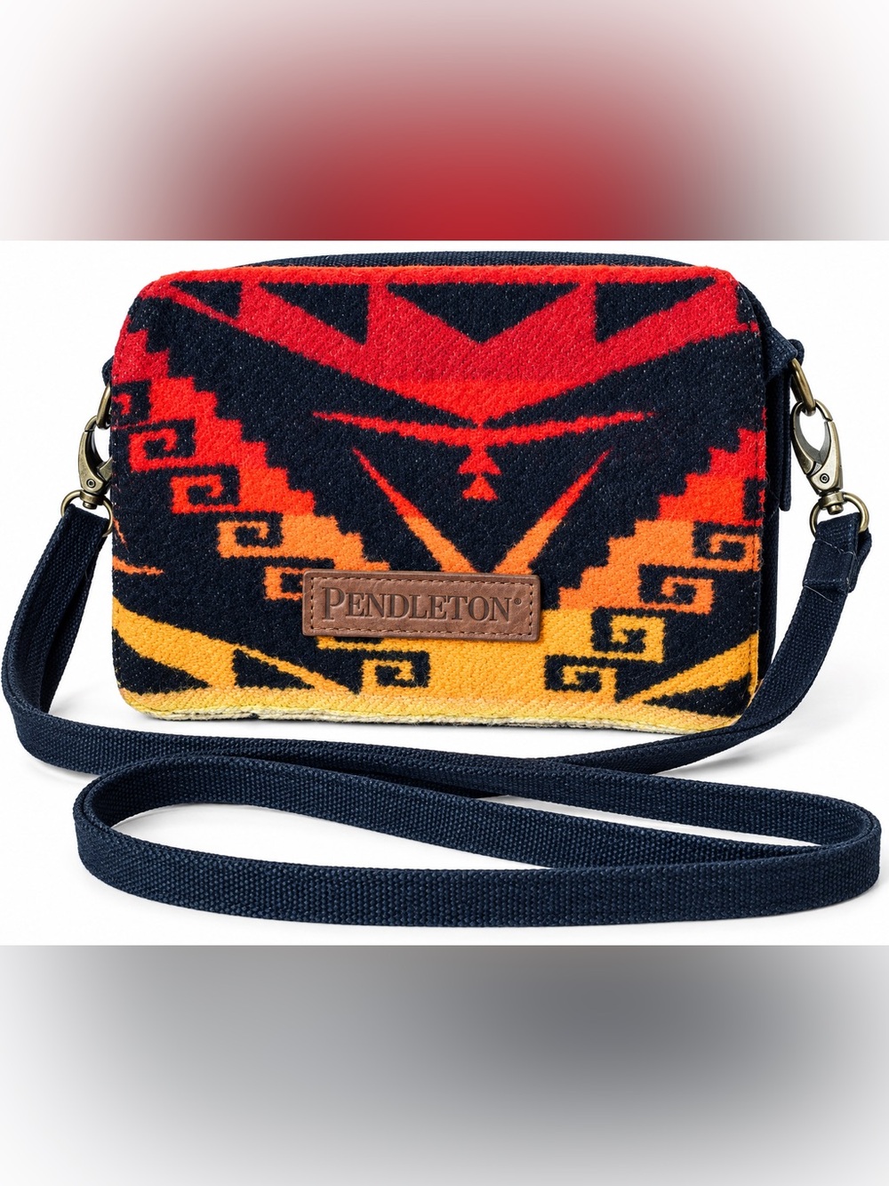 Pendleton Wool Southwest Aztec Crossbody Wallet Organizer Bag